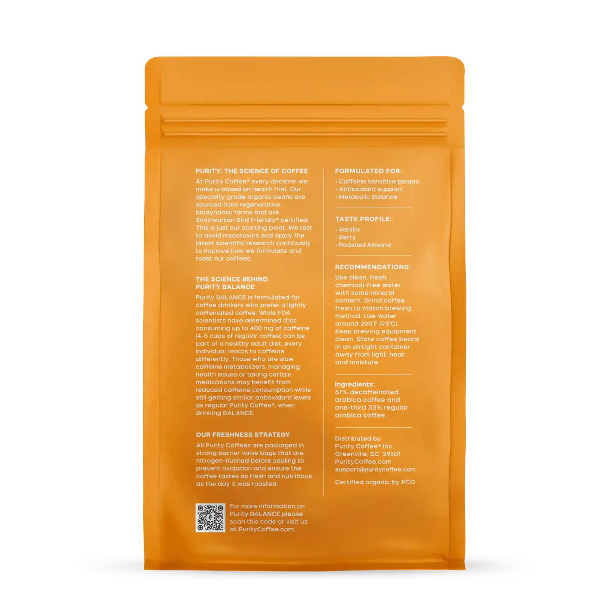 Wholesale - BALANCE: ²/₃ Decaf Whole Bean Coffee 12oz 6pk